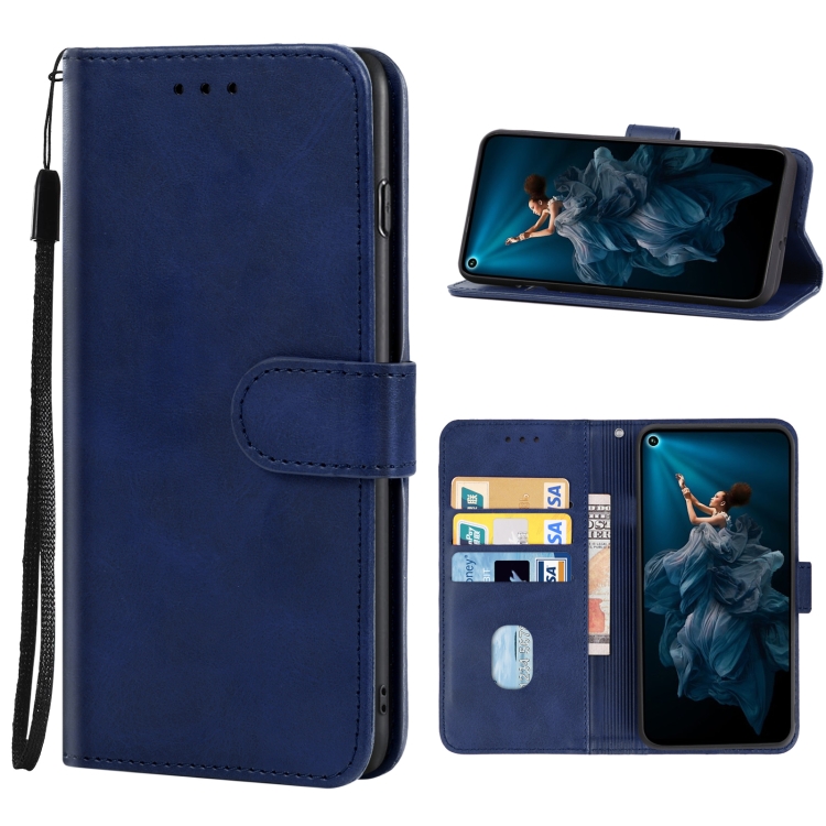 

Leather Phone Case For Honor 20 SE(Blue)