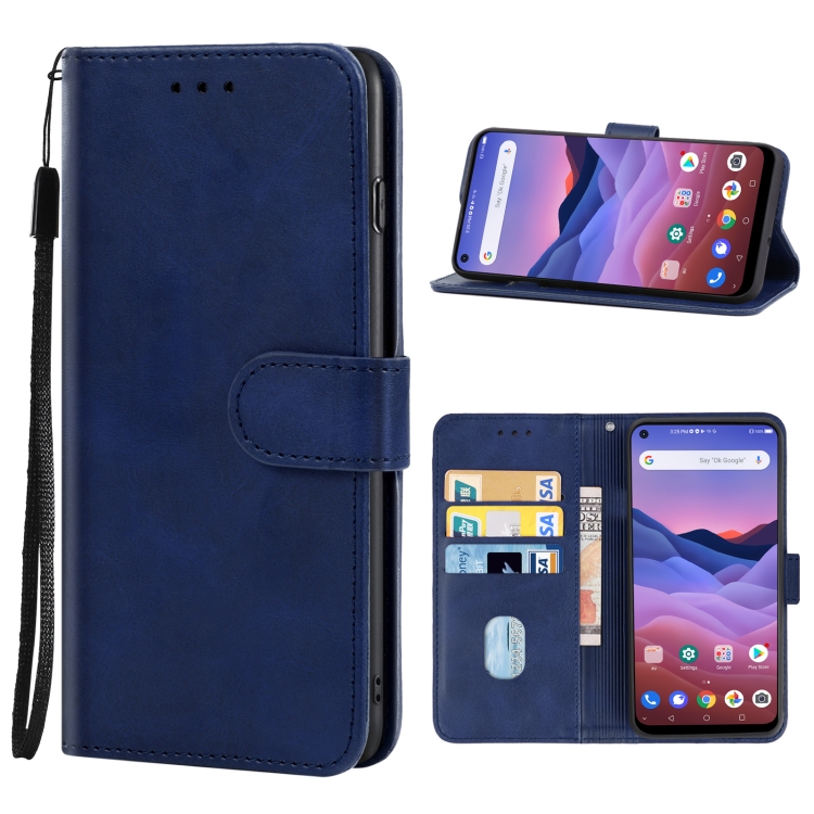 

Leather Phone Case For ZTE A1 ZTG01 5G(Blue)