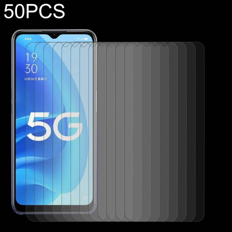 

50 PCS 0.26mm 9H 2.5D Tempered Glass Film For OPPO A55s 5G