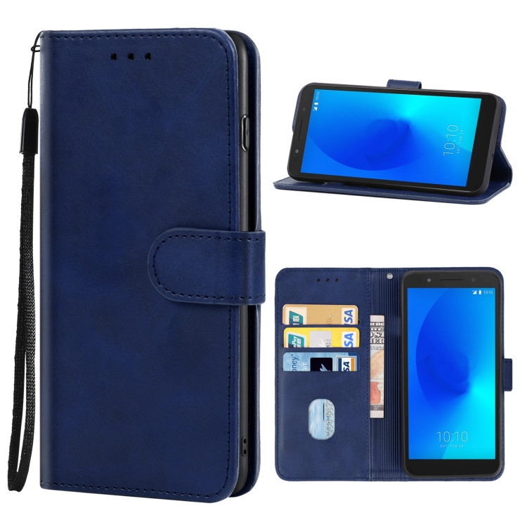

Leather Phone Case For Alcatel 1x(Blue)