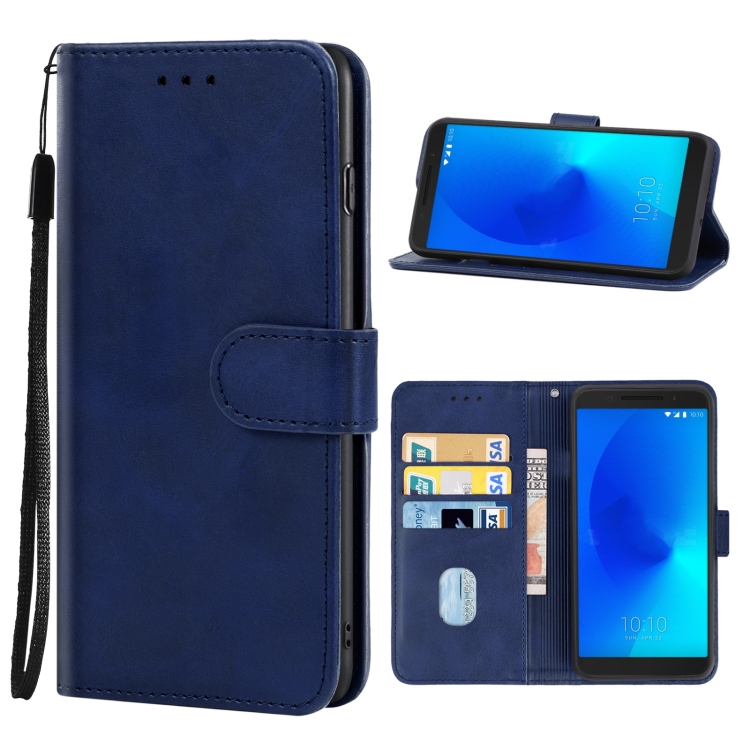 

Leather Phone Case For Alcatel 3 2018(Blue)