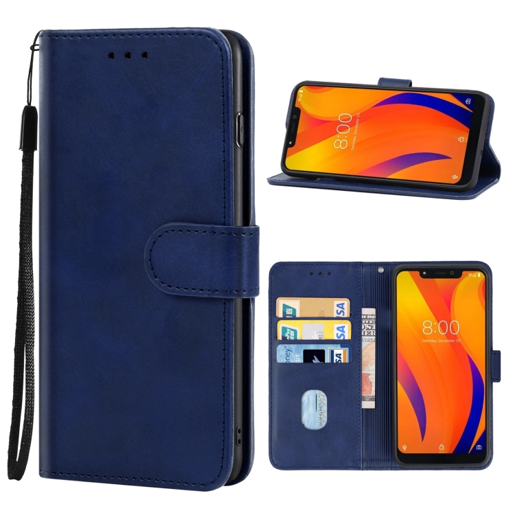 

Leather Phone Case For BQ Vsmart Joy 1 Plus(Blue)