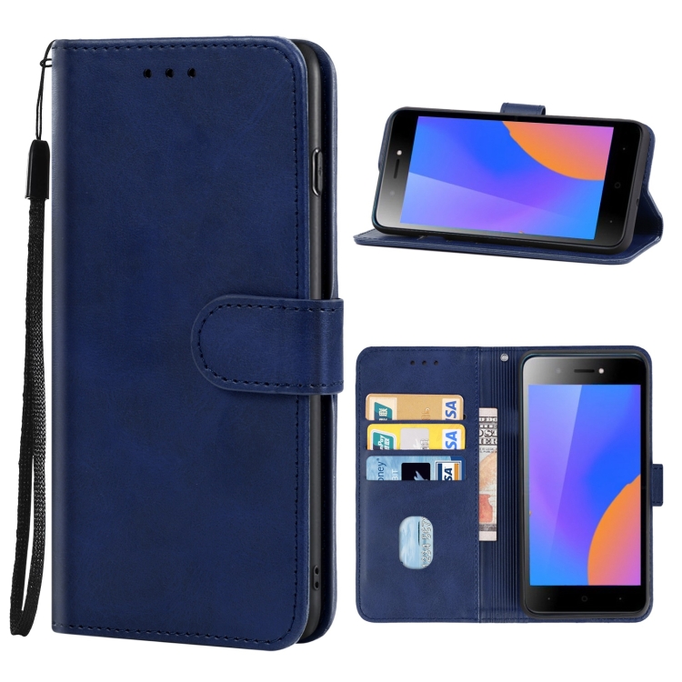 

Leather Phone Case For Infinix Itel A35(Blue)