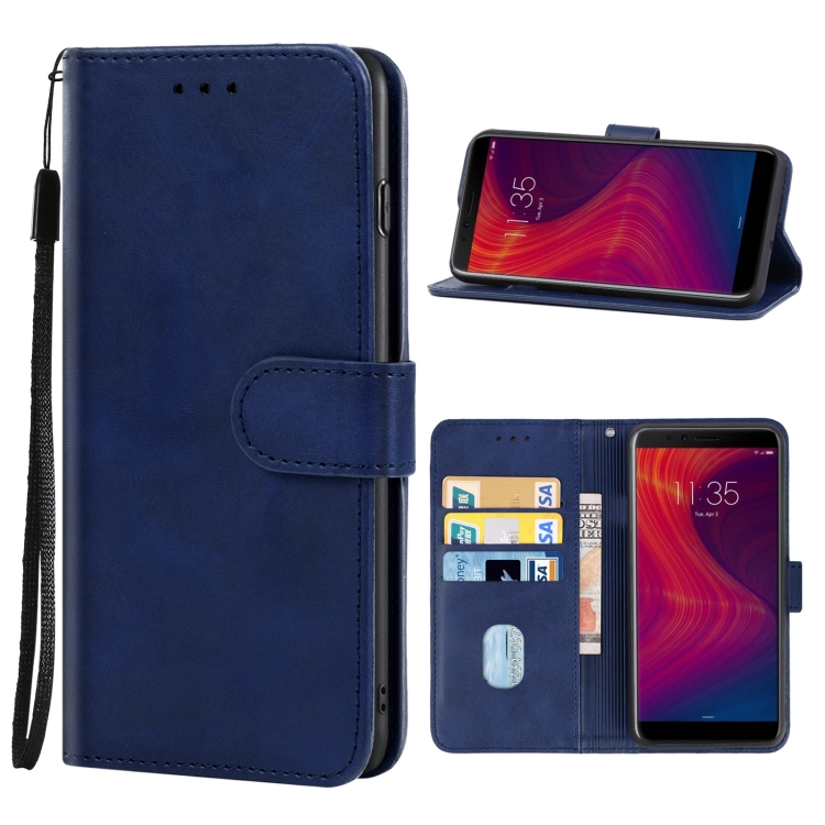 

Leather Phone Case For Lenovo K5 Play(Blue)