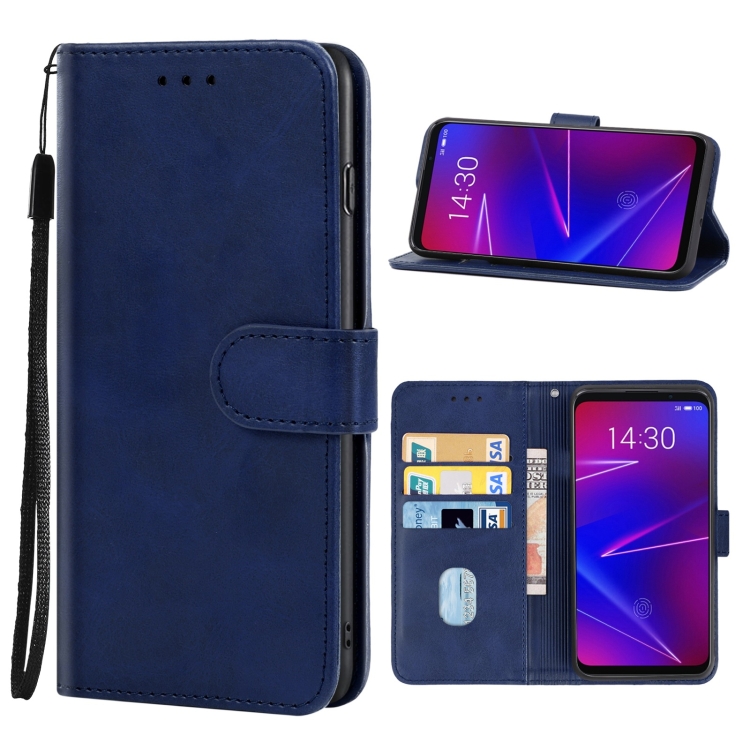 

Leather Phone Case For Meizu 16X(Blue)