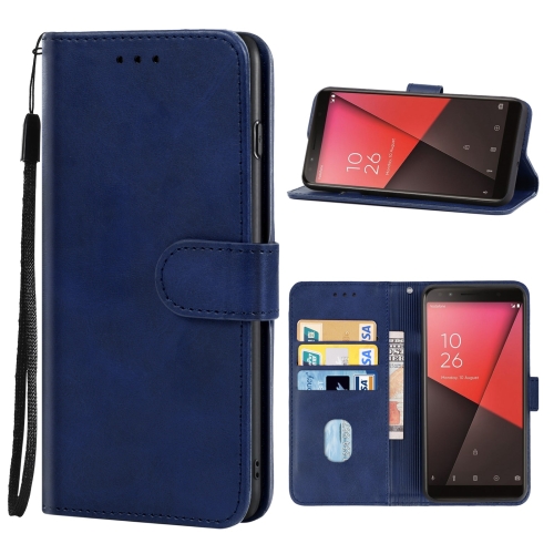 

Leather Phone Case For Vodafone Smart N9(Blue)