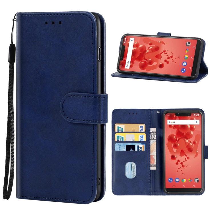 

Leather Phone Case For Wiko View 2 Plus(Blue)
