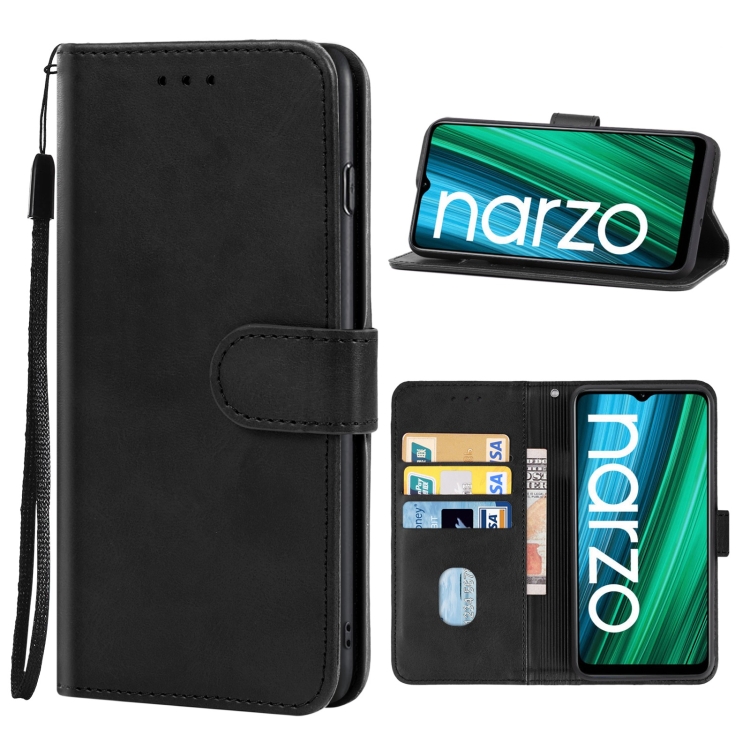 

Leather Phone Case For OPPO Realme Narzo 50A(Black)