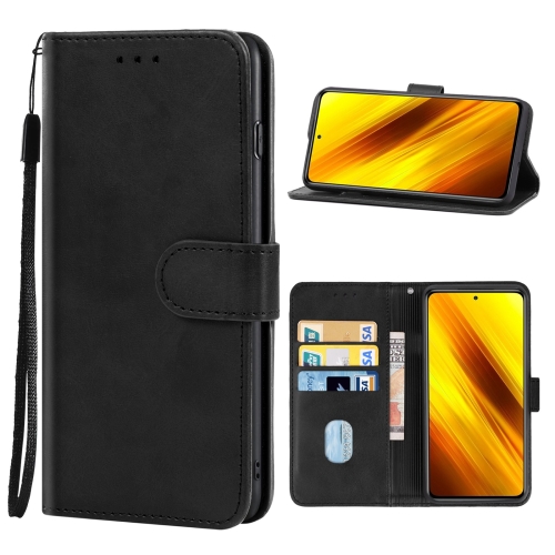 

Leather Phone Case For Xiaomi Poco X3 NFC / Poco X3 / Poco X3 Pro(Black)