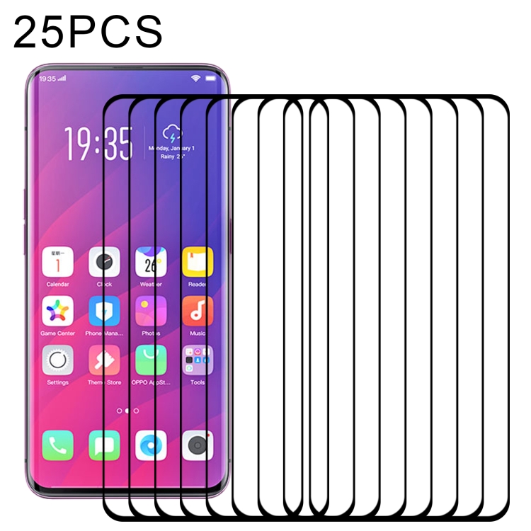 

25 PCS 3D Curved Edge Full Screen Tempered Glass Film For OPPO Find X(Black)