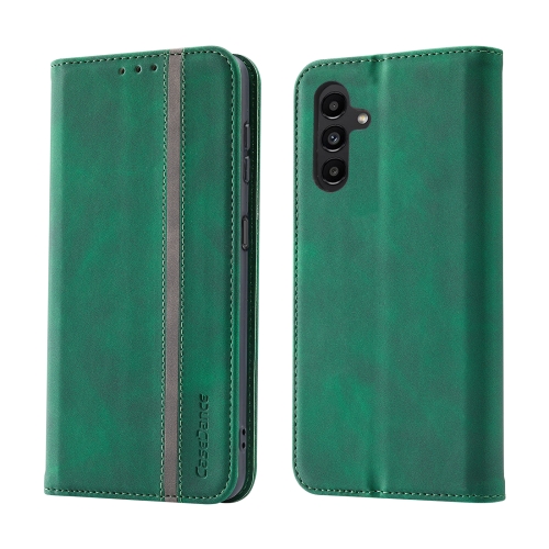 

For Samsung Galaxy A13 5G Splicing Skin Feel Magnetic Leather Phone Case(Green)