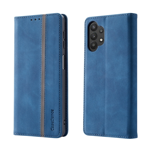 

For Samsung Galaxy A32 4G Splicing Skin Feel Magnetic Leather Phone Case(Blue)