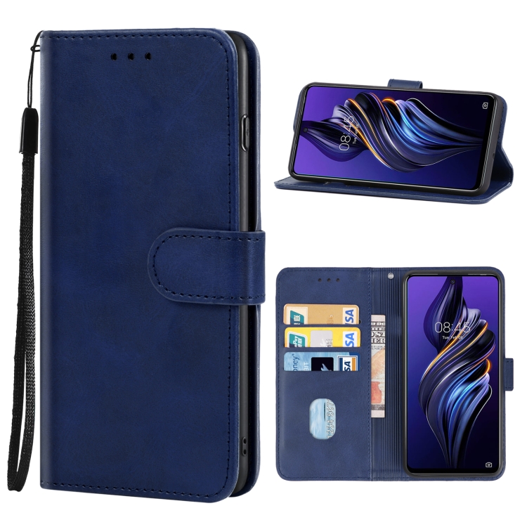 

Leather Phone Case For Tecno Pova 5G(Blue)