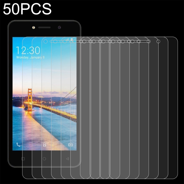 

50 PCS 0.26mm 9H 2.5D Tempered Glass Film For Tecno A15