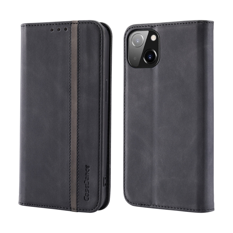 

Splicing Skin Feel Magnetic Leather Phone Case For iPhone 13 mini(Black)