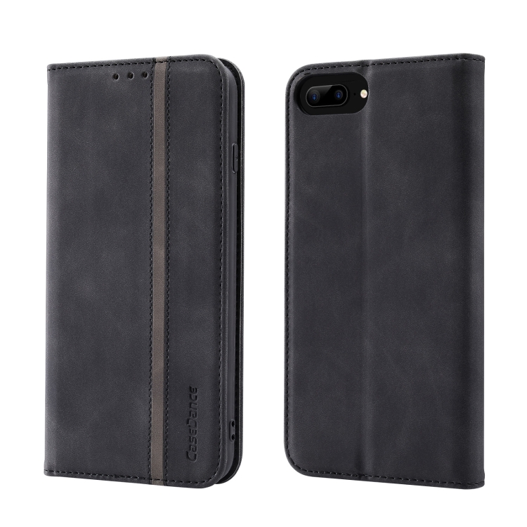 

Splicing Skin Feel Magnetic Leather Phone Case For iPhone 8 Plus / 7 Plus(Black)