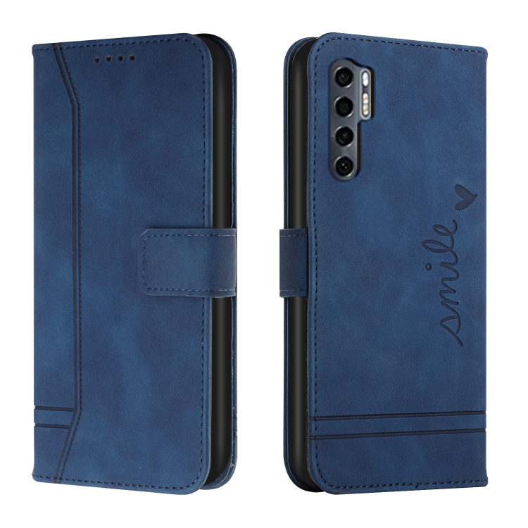 

For TCL 20 Pro 5G Retro Skin Feel Horizontal Flip Soft TPU + PU Leather Phone Case(Blue)