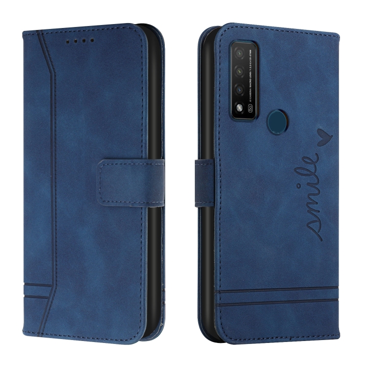 

For TCL 20 R 5G Retro Skin Feel Horizontal Flip Soft TPU + PU Leather Phone Case(Blue)