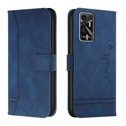 For Tecno Pova 2 Retro Skin Feel Horizontal Flip Soft TPU + PU Leather Phone Case(Blue)