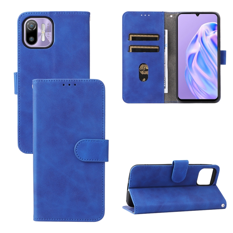 

For Ulefone Note 6 Skin Feel Magnetic Flip Leather Phone Case(Blue)
