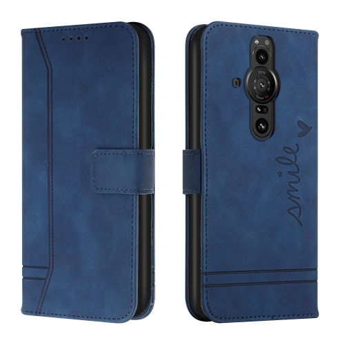 

For Sony Xperia Pro-I Retro Skin Feel Horizontal Flip Soft TPU + PU Leather Phone Case(Blue)