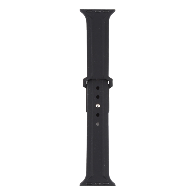 

King Kong Silicone Watchband For Apple Watch Series 7 41mm / 6&SE&5&4 40mm / 3&2&1 38mm(Black)