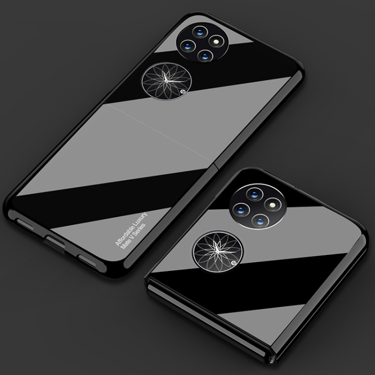 

For Huawei P50 Pocket Ultra-thin Enameled Flip Phone Case(Black)