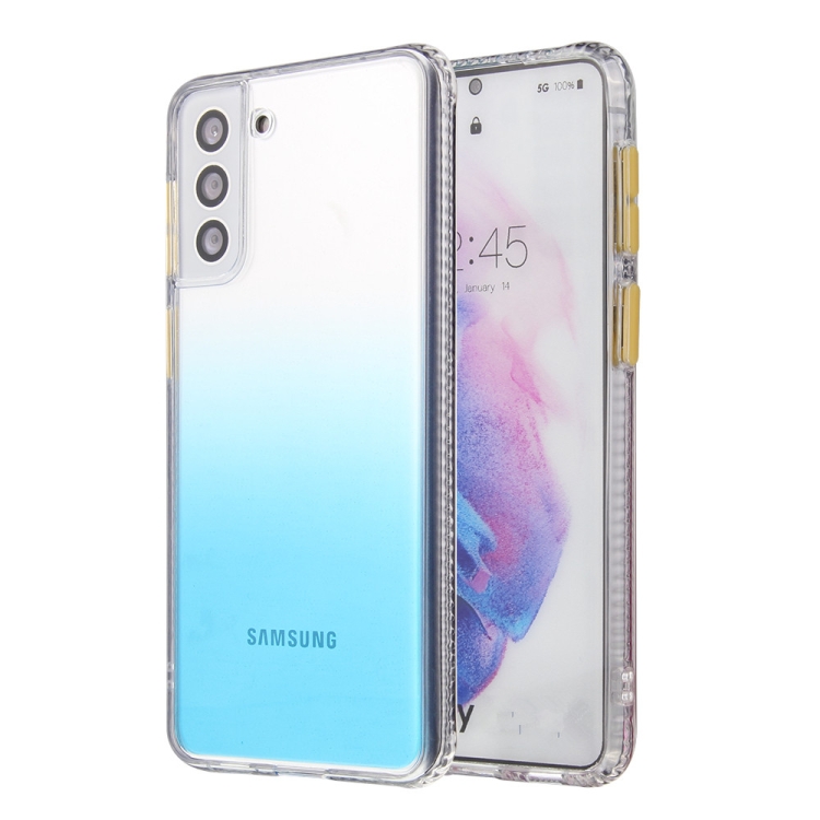 

For Samsung Galaxy S22 5G Gradient TPU + Acrylic Phone Case(Blue)