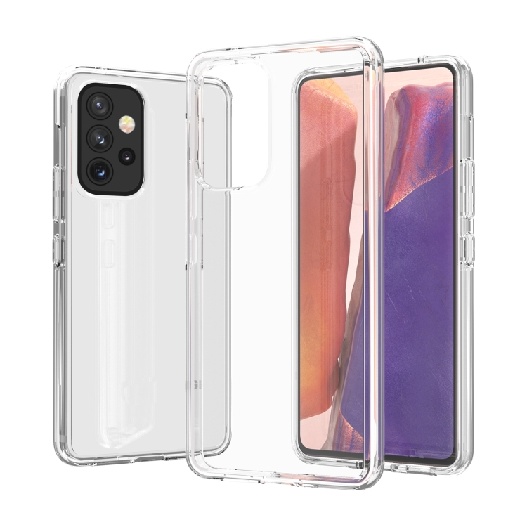 

or Samsung Galaxy A33 5G Shockproof Terminator Style Transparent Protective Phone Case(Transparent)