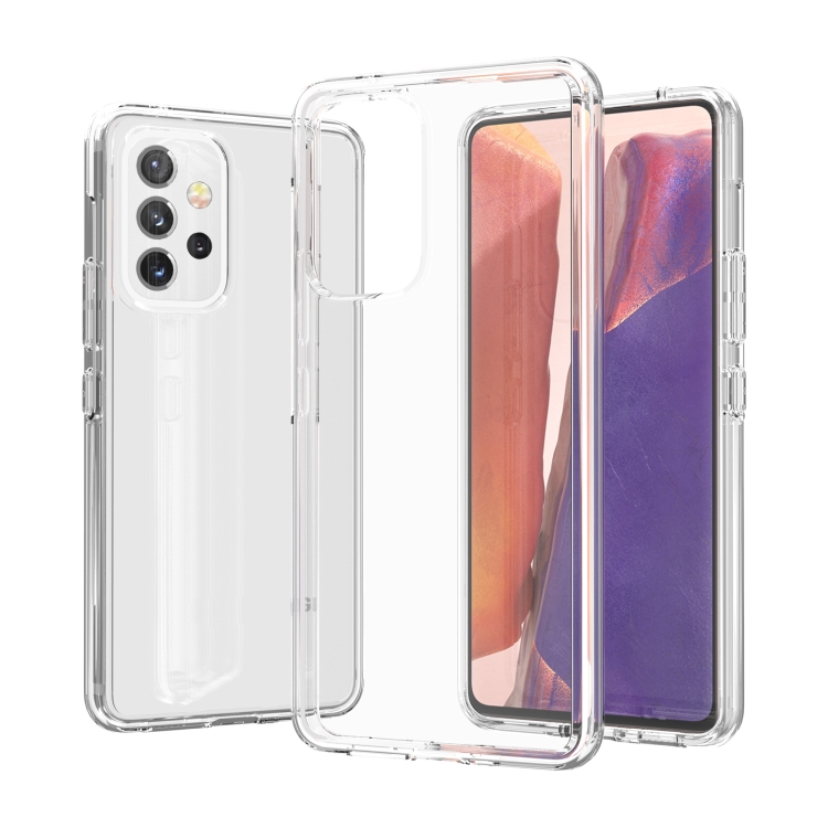 

For Samsung Galaxy A53 5G Shockproof Terminator Style Transparent Protective Phone Case(Transparent)