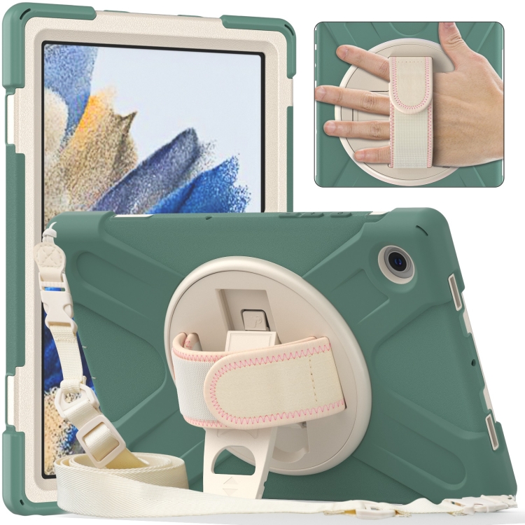 

For Samsung Galaxy Tab A8 10.5 2021 Silicone + PC Tablet Case(Emerald Green)