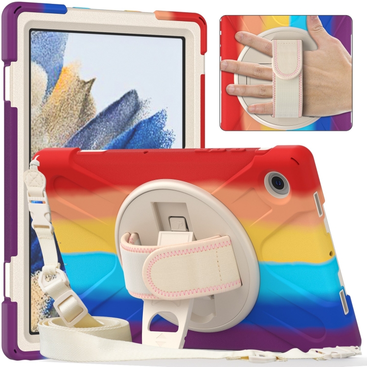 

For Samsung Galaxy Tab A8 10.5 2021 Silicone + PC Tablet Case(Colorful Red)