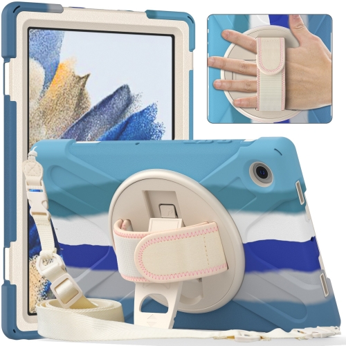 

For Samsung Galaxy Tab A8 10.5 2021 Silicone + PC Tablet Case(Colorful Blue)