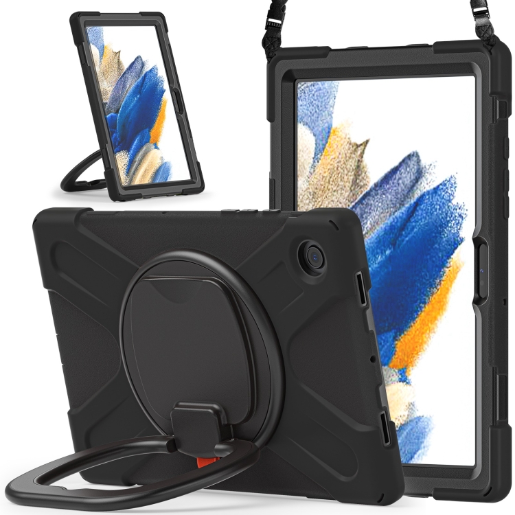 

For Samsung Galaxy Tab A8 10.5 2021 Silicone + PC Tablet Case(Black + Black)