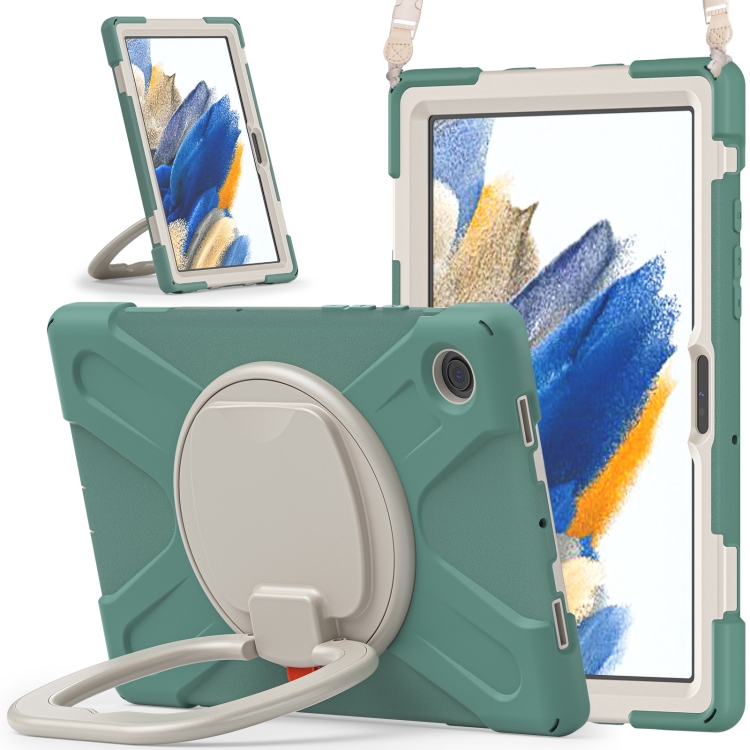 

For Samsung Galaxy Tab A8 10.5 2021 Silicone + PC Tablet Case(Emerald Green)