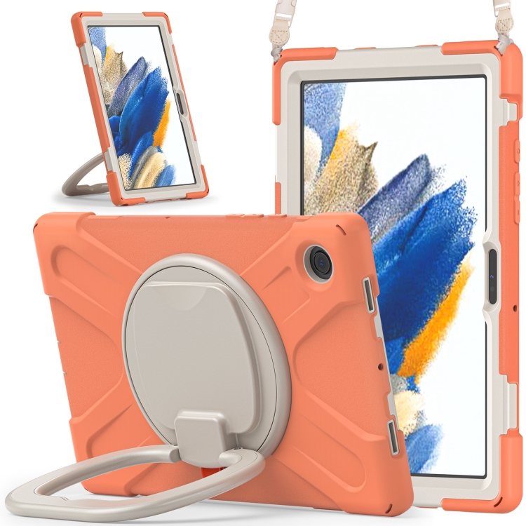 

For Samsung Galaxy Tab A8 10.5 2021 Silicone + PC Tablet Case(Living Coral)