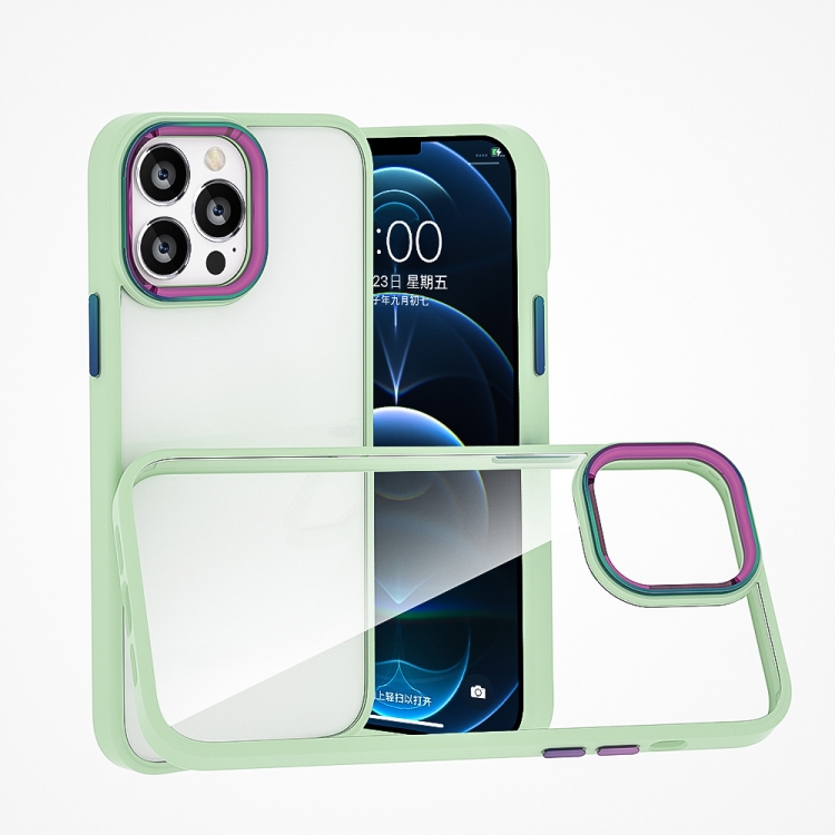 

Colorful Metal Lens Ring Phone Case For iPhone 12 mini(Green)