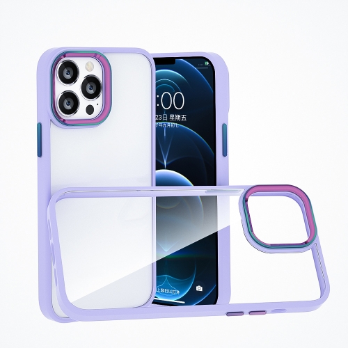 

Colorful Metal Lens Ring Phone Case For iPhone 11 Pro Max(Purple)