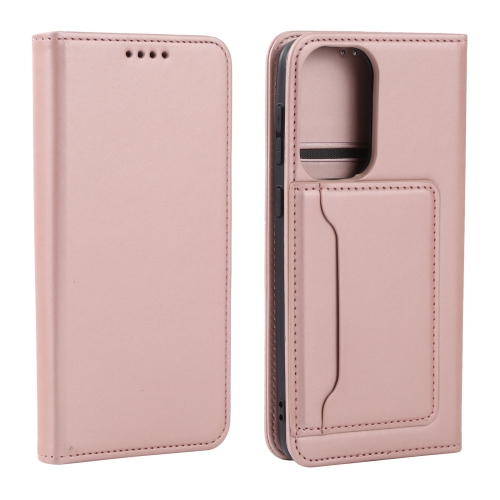 

For Samsung Galaxy A33 5G Strong Magnetism Liquid Feel Leather Phone Case(Rose Gold)