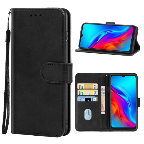 

Leather Phone Case For TCL 20E(Black)