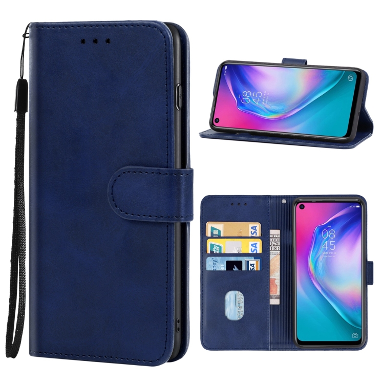 

Leather Phone Case For Tecno Camon 16 S(Blue)