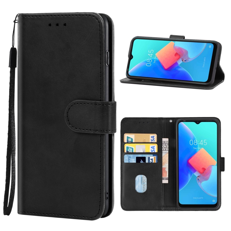

Leather Phone Case For Tecno Spark Go 2022(Black)