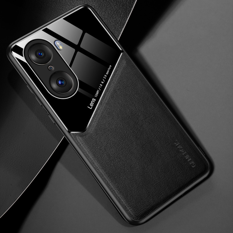 

For Honor 60 Pro All-inclusive Leather + Organic Glass Phone Case(Black)