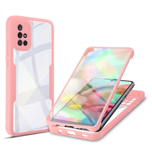 

For Samsung Galaxy A71 4G Acrylic + TPU 360 Degrees Full Coverage Shockproof Phone Case(Pink)