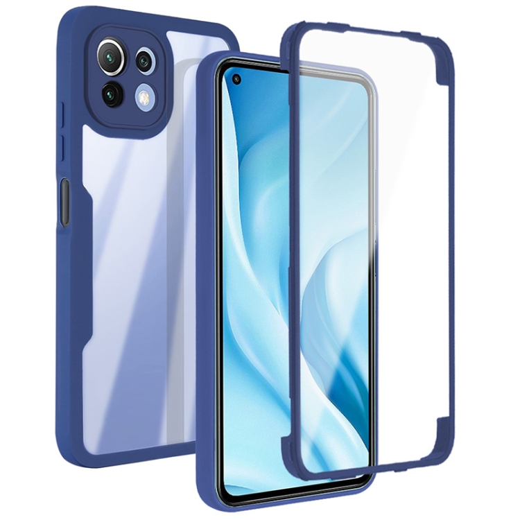 

For Xiaomi Mi 11 Lite Acrylic + TPU 360 Degrees Full Coverage Shockproof Phone Case(Blue)
