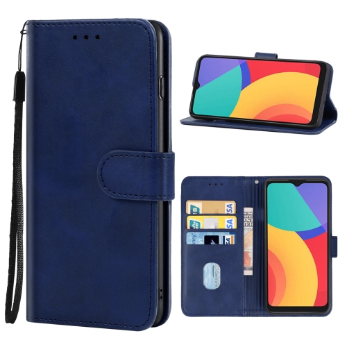 Leather Phone Case For Alcatel 3L 2021 / 1S 2021 / Vodafone Smart V12(Blue)