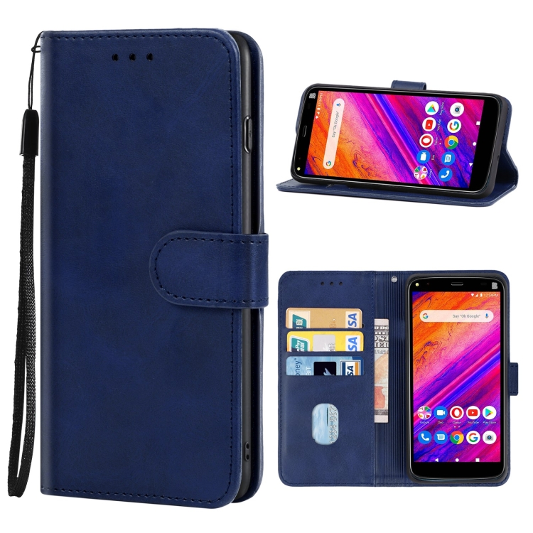 

Leather Phone Case For BLU G5(Blue)