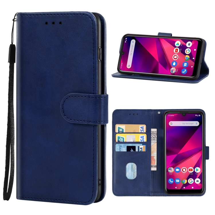 

Leather Phone Case For BLU G60(Blue)