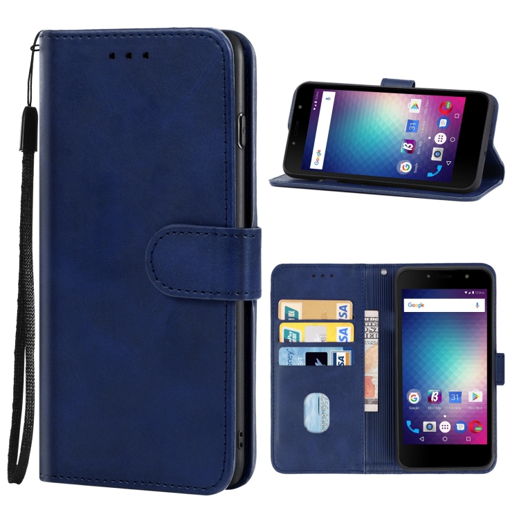 

Leather Phone Case For BLU J2(Blue)