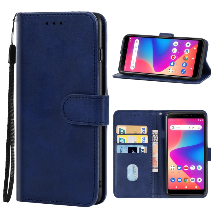 

Leather Phone Case For BLU Studio X10+(Blue)